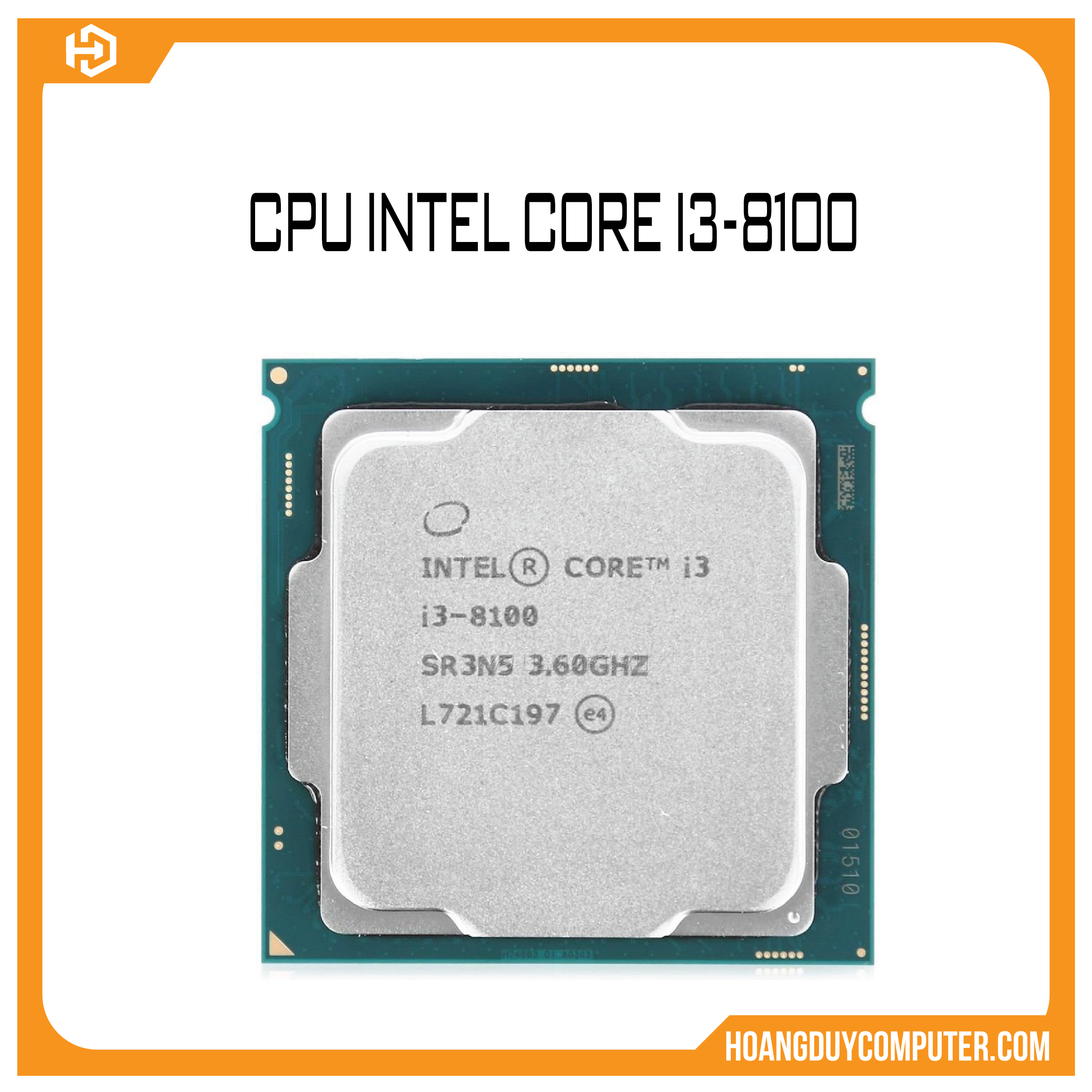 CPU INTEL CORE I3 8100 NEW TRAY BH 36 THÁNG