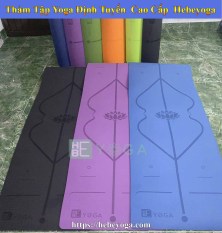 Thảm Tập Yoga Định Tuyến Hebeyoga TPE 6mm 1 Lớp Tặng Kèm Túi
