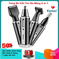 Máy cạo râu đa năng, Tông đơ cắt tóc đa năng 4 in 1 Cắt tóc, cạo râu, tỉa lông mũi và tỉa lông mày chuyên nghiệp Kimei KM 6630