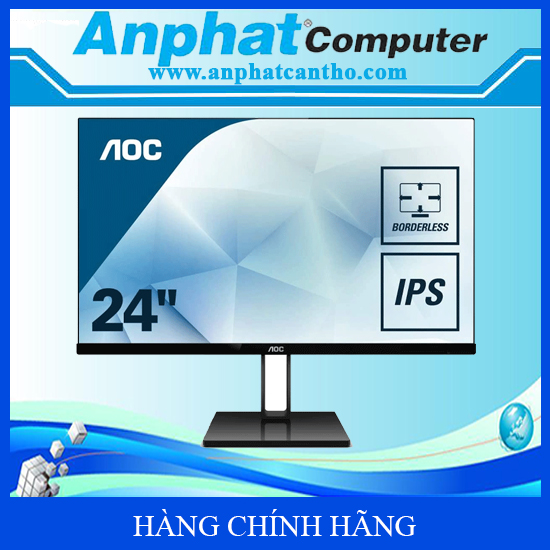 Màn hình LCD AOC 24V2Q (23.8inch/1920 x 1080/IPS/75Hz/5 ms/FreeSync) - Hàng Chính Hãng