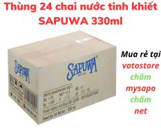Thùng 24 chai nước tinh khiết SAPUWA 330ml / Lốc 6 chai nước tinh khiết SAPUWA 330ml