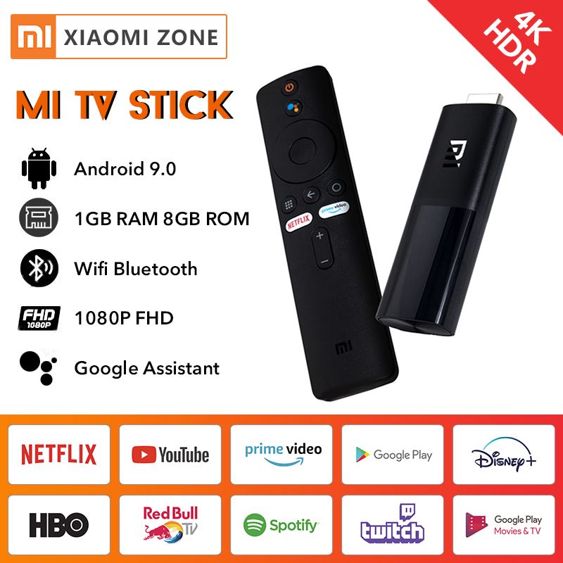 Phiên bản Quốc Tế | Xiaomi Mi TV Stick dành cho TV Android 9.0 Quad-core độ phân giải 1080P Dolby...