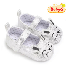 Giày tập đi búp bê cho bé gái 0-18 tháng tuổi chất da PU mềm nhẹ thân thiện cho bé tâp đi họa tiết hình thỏ đáng yêu Baby-S – STD18