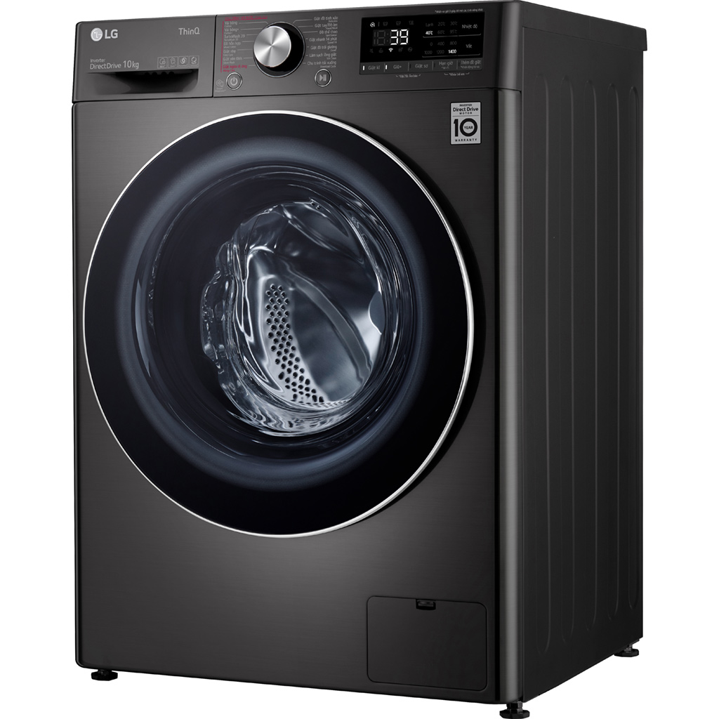 Máy giặt LG Inverter 10 kg FV1410S3B Khóa trẻ em, Thêm đồ trong khi giặt, điều khiển máy giặt từ...