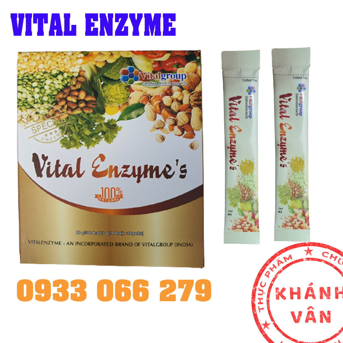 [HCM]Vital Enzyme đào thải độc tố hỗ trợ tiêu hóa khỏe mạnh bổ sung Enzyme tự nhiên