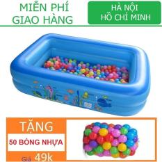 Nhà bóng Chữ nhật (120 x 80 x 35cm) Tặng 50 bóng Kamitoy Hồ bơi Phao bơi Nhà banh vận chuyển