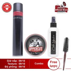 Sáp vuốt tóc Uppercut Deluxe Pomade + Cosa Nostra pre-styling + gôm Luxurious