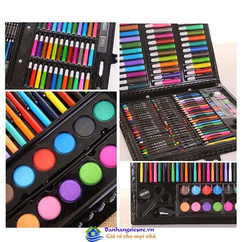 (QUÀ TẶNG CHO CON YÊU ) Bộ bút màu vẽ đa năng cho bé bộ hộp bút chì màu 150...