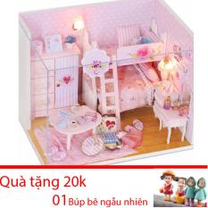 Mô hình nhà gỗ DIY có đèn – Pink Girl