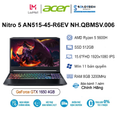 Laptop ACER Nitro 5 AN515-45-R6EV NH.QBMSV.006 R5-5600H| 8GB| 512GB| 15.6″FHD| 4GB| Win 11 – Hàng chính hãng new 100%