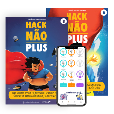 Hack Não Plus (trọn bộ 2 cuốn A, B) – Sách học từ vựng và cụm từ tiếng Anh trình độ trung cấp, tặng kèm App Hack Não Pro tự học phát âm và luyên tập miễn phí (Step Up English)