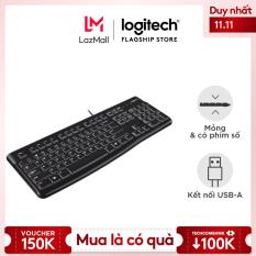 Bàn phím có dây Logitech K120 – Bền bỉ, chống tràn, có thể điều chỉnh góc độ gõ, kích thước đầy đủ có phím số