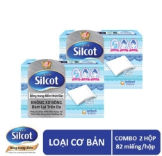 Bộ 2 hộp Bông tẩy trang Silcot 82 miếng/hộp