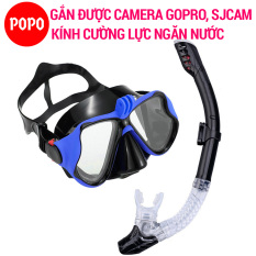 Bộ kính lặn GOPRO, Ống thở ngăn nước, MẮT KÍNH CƯỜNG LỰC, gắn được GOPRO, SJCAM, Camera hành trình – POPO Collection