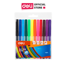DELI Bút màu nước học sinh 1.0mm, 12/18/24 màu/hộp E37169/E37170/E37171