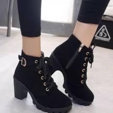 Bốt nữ, giày cao cổ nữ 7 phân chất liệu da mềm mại, boot nữ chuẩn hình
