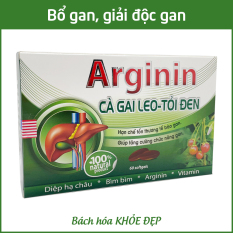 Viên uống bổ gan Arginin 600 giải độc gan, hạ men gan – Hộp 60 viên thành phần cà gai leo, diệp hạ châu