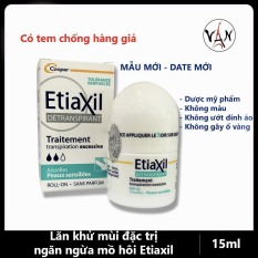 Lăn khử mùi Etiaxil ngăn ngừa mồ hôi dành cho da nhạy cảm không ướt dính áo hay gây ố vàng 15ml