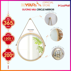 Gương Tròn Treo Tường BEYOURs Khung Gỗ – Mia-Circle-Mirror – Nội Thất Kiểu Hàn