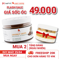 Bột CACAO DỪA cao cấp Light Cacao thơm béo, tiện lợi,pha dùng ngay, đặc biệt từ 100% cacao nguyên chất, không chất bảo quản – Hũ 230g