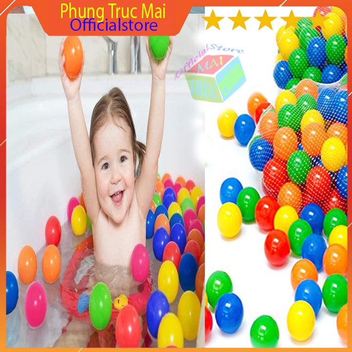 Đồ chơi cho bé 100 quả bóng nhựa Việt Nam kích thước 5.5cm 7.5cm 10cm 15cm 18cm 20cm Phùng Trúc...
