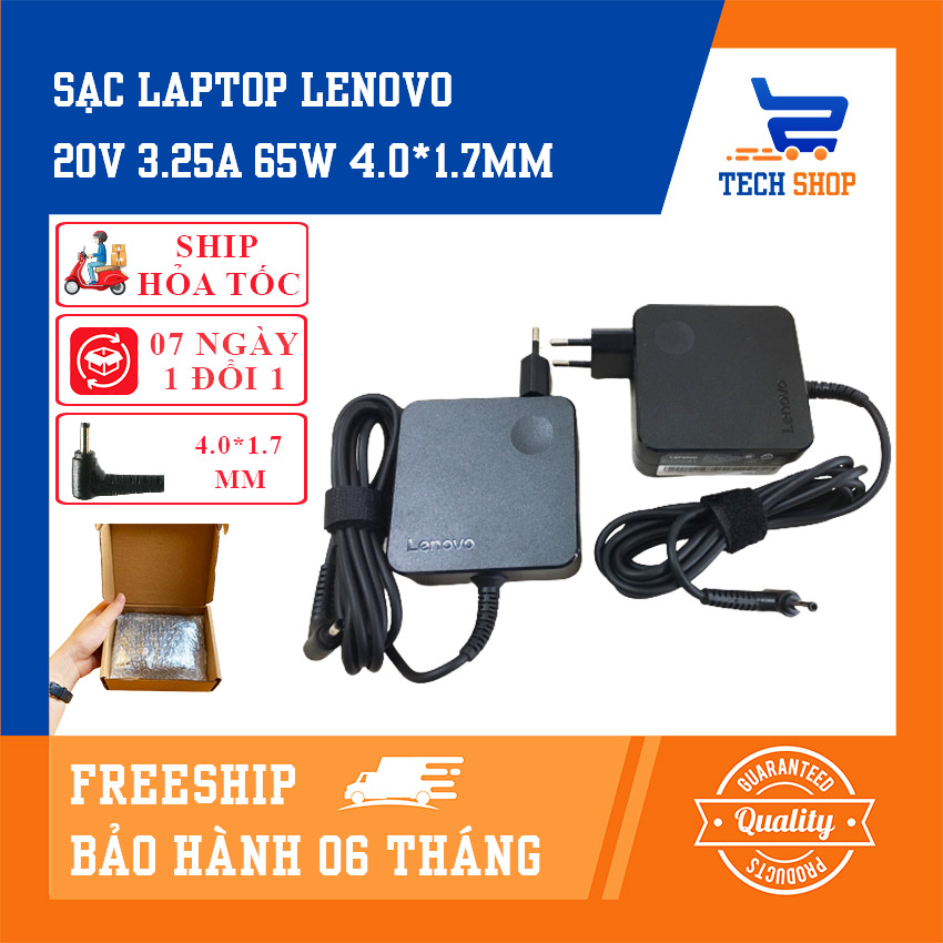 [FREESHIP]Sạc laptop lenovo công suất 20V 3.25A 65W 4.0*1.7mm dùng cho IdeaPad 310 100-14 100S-14 100-15 B50-10 510-14 310-14 710-13...