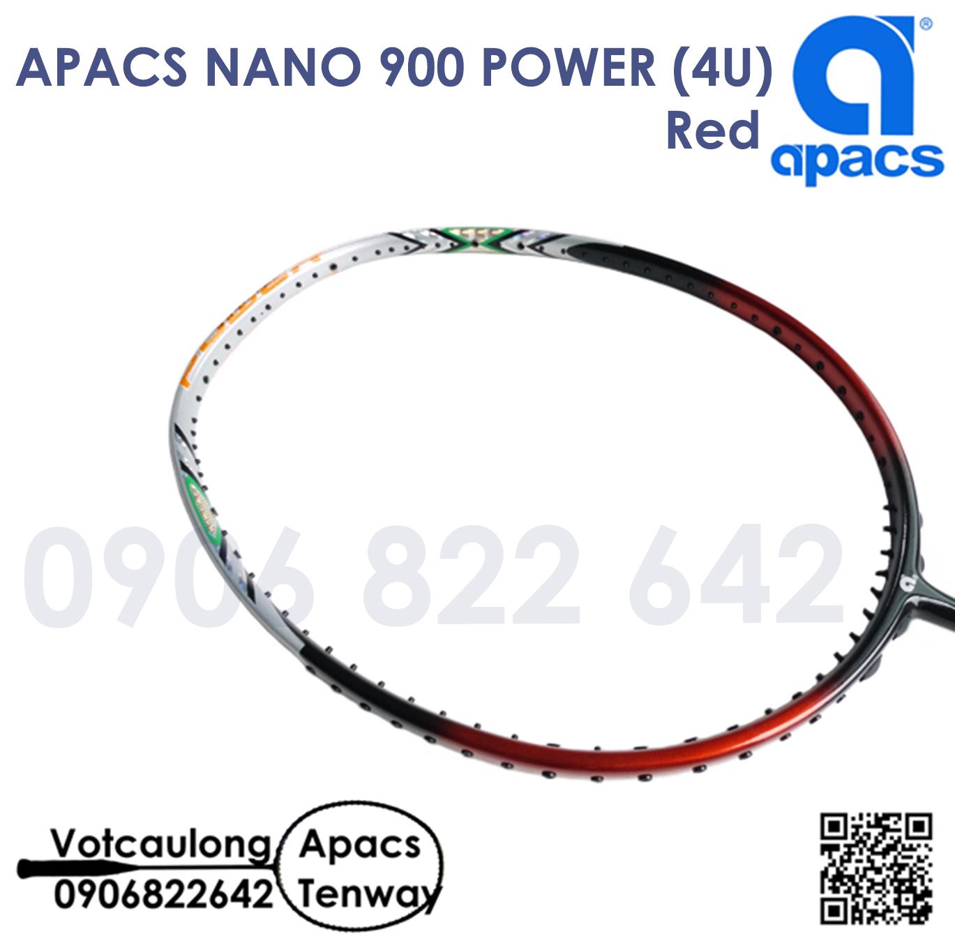 [HCM]Vợt cầu lông Apacs Nano 900 (4U) – đỏ | Vợt chính hãng đánh phong trào