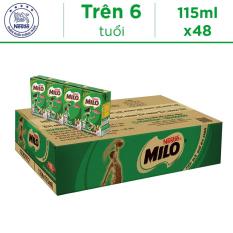 Thùng 48 Hộp Thức Uống Lúa Mạch Uống Liền Nestlé MILO 115ml – 12 lốc x 4 hộp x 115ml