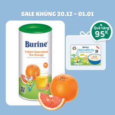 Trà cốm hoa quả Burine dinh dưỡng dành cho bé – Vị Cam Nam Mỹ giúp hỗ trợ giảm viêm nhiễm, tăng cường đề kháng (Không dành cho trẻ dưới 8 tháng tuổi)