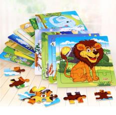 10 tranh ghép hình gỗ 20 mảnh 10 con vật khác nhau