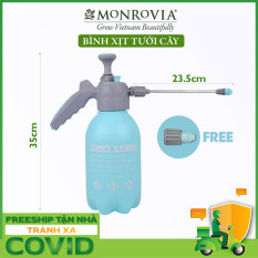 Bình xịt tưới cây MONROVIA 2 lít, phun sương tưới cây cảnh, vòi dài, tặng vòi ngắn, màu xanh, tiêu chuẩn Châu Âu