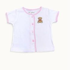 Áo ngắn tay phối viền sơ sinh