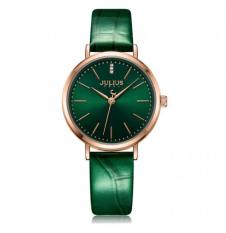 ĐỒNG HỒ NỮ JA-1095D JULIUS HÀN QUỐC DÂY DA (XANH)