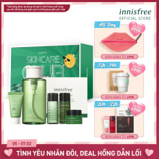 Combo làm sạch, dưỡng ẩm và cấp nước từ trà xanh Innisfree Green Tea Cleansing Water