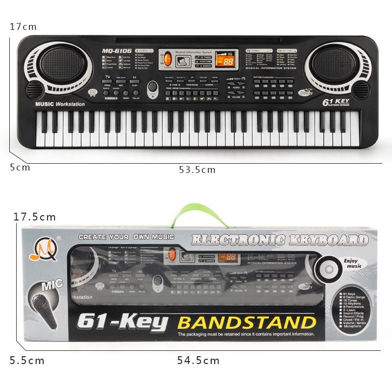 Đàn piano điện tử 61 phím cho bé âm sắc rõ ràng, độ vang tốt, trọng lượng nhẹ, độ bền...