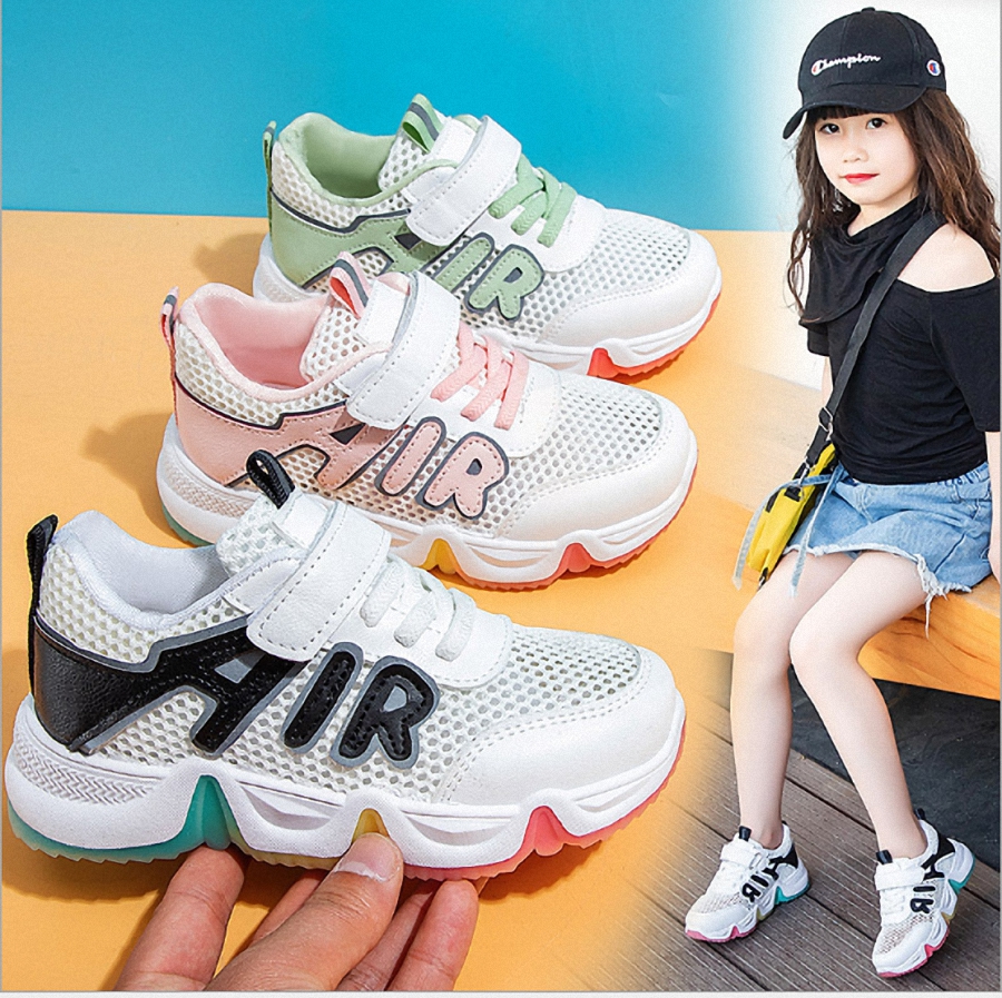 Giày thể thao bé gái cao cấp size 28- 37 phong cách thoáng mát - TS083