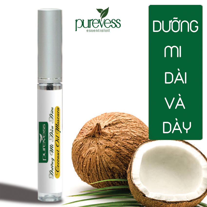Top Bán Chạy – Mascara dưỡng mi dầu dừa Purevess 8ml giúp mi dài và dày, bảo vệ mi, giảm rụng mi, không thấm nước, giúp mi cong dày.