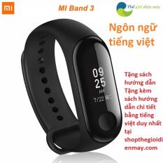 Vòng Đeo Tay Theo Dõi Vận Động đồng hồ thông minh xiaomi miband 3 (Hỗ Trợ Tiếng Việt) đo nhịp tim theo dõi sức khỏe chống nước 5ATM thời gian