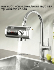 Vòi Nước Nóng Lạnh Lắp Đặt Tực Tiếp Tại Đầu Vòi Nước Cũ