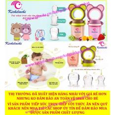 (Kèm 3 ti nhai) Túi nhai silicone chống hóc đồ dùng ăn dặm cho bé Kichilachi (Công nghệ Nhật) (Tốt và rẻ so với: Munchkin, Kidsme, Upass, Dolphin, Ange, Fisher)