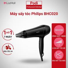 Máy sấy tóc Philips BHC020 2 chiều nóng lạnh công suất lớn 1800W dùng cho salon, gia đình, nam nữ – Bảo hành 2 năm – Podi