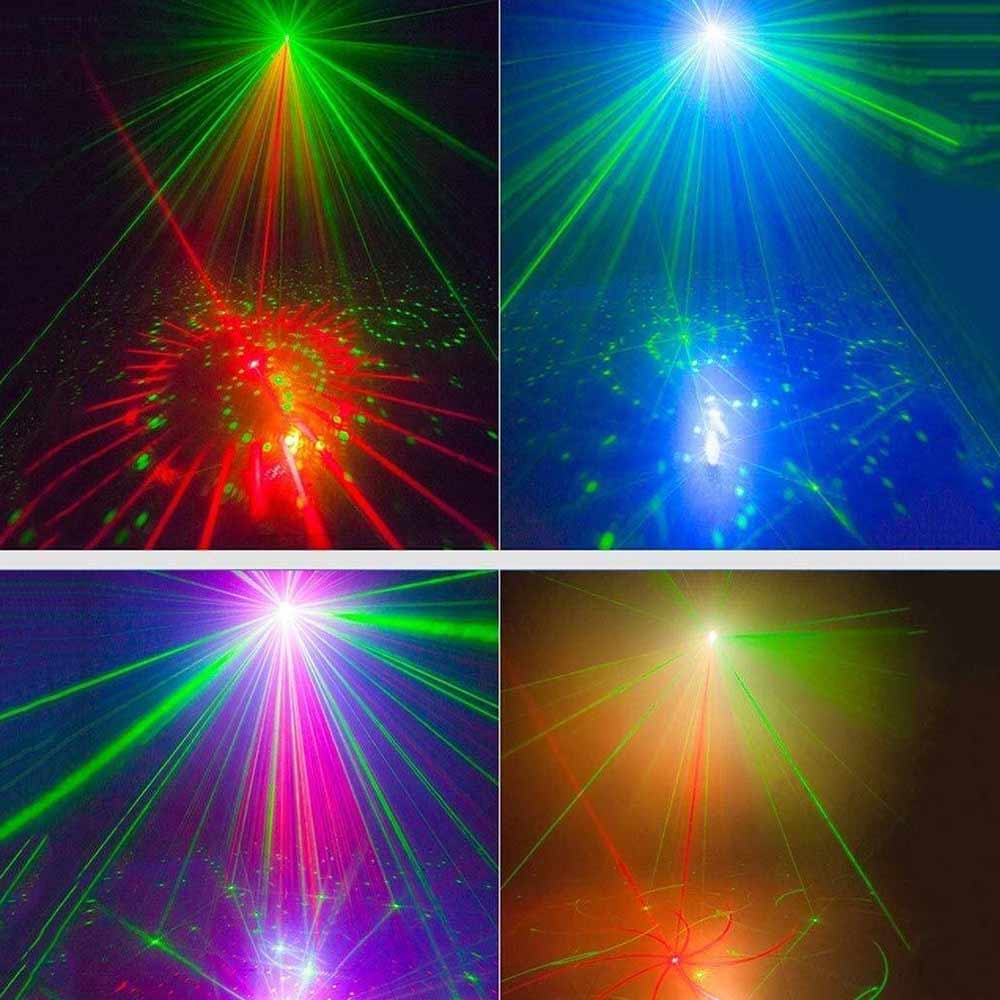 60 Mô hình Máy chiếu Laser LED Đèn sân khấu Ánh sáng RGB Điều khiển từ xa Đảng Câu lạc...