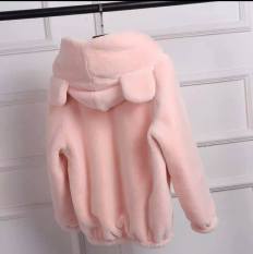 Áo khoác lông nữ màu hồng mượt mà, áo khoác lông cừu tai gấu, áo khoác lông cừu ulzzang, áo khoác lông siêu ấm, áo khoác mùa đông, CLOWE
