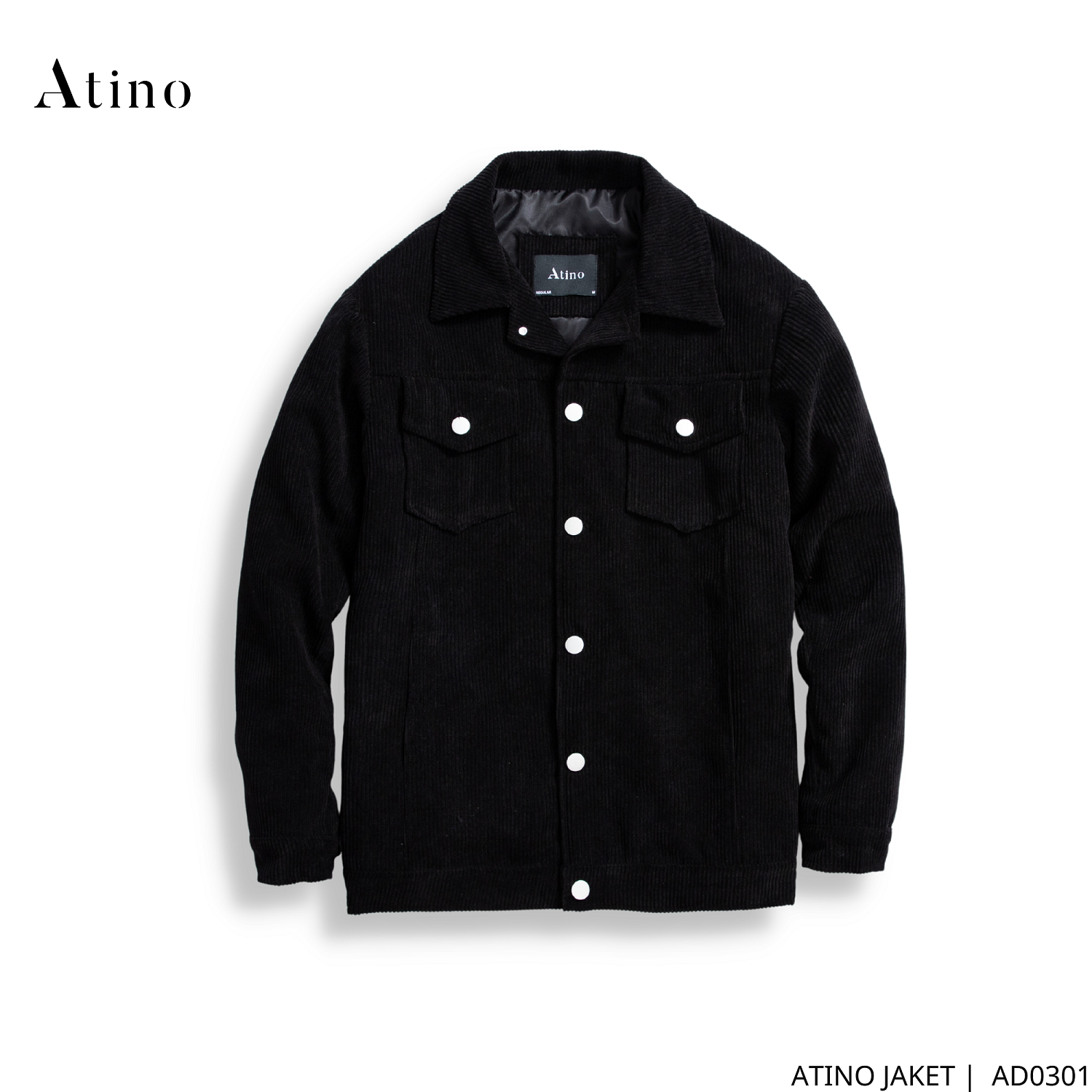 Áo khoác nam NUTA ATINO phong cách retro vải nhung tăm lót gió dáng cổ điển form regular AD0301