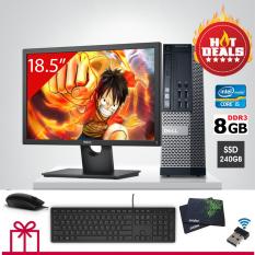 Bộ máy tính Dell Optiplex 990 ( cpu Core i5 2400, ram 8gb, ổ cứng SSD 240gb ), Màn Hình Dell 19inch.Quà tặng bàn phím, chuột DELL hãng, usb wifi. Bảo hành 2 năm.