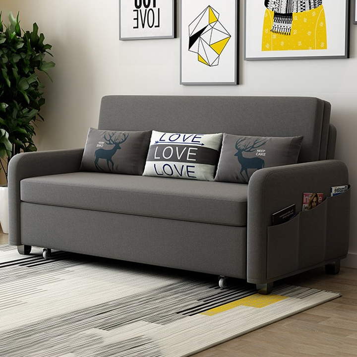 Giường sofa gấp gọn thông minh-giường ngủ thông minh xếp gọn thành ghế sofa đa năng KT 160-190*190cm có hộp đồ
