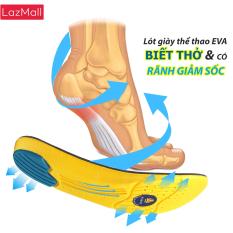 Lót giày thể thao EVA có rãnh giảm sốc và gel chống thốn gót buybox -BBPK26