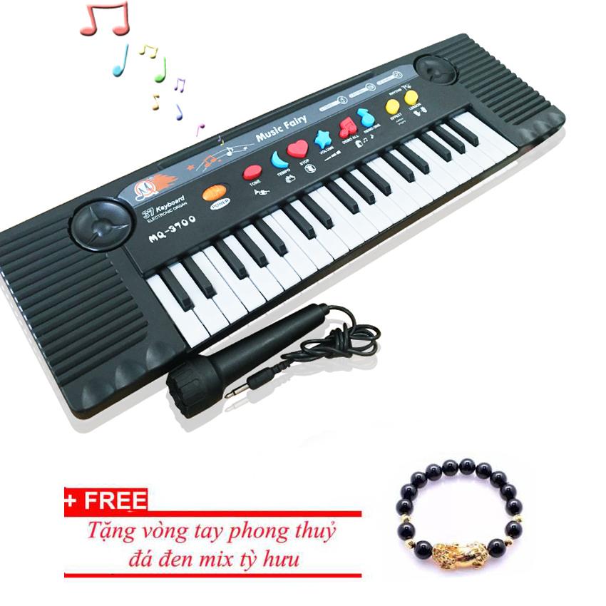(Tặng kèm vòng tay tỳ hưu) Bộ đàn Organ 27 phím MQ-3700 có Micro dành cho trẻ em - Kmart