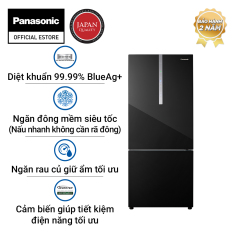 [Trả góp 0%] Tủ Lạnh 2 Cánh Panasonic 380 lít NR-BX421WGKV ngăn đá dưới – Ngăn đông mềm siêu tốc – Bảo hành chính hãng 12 tháng