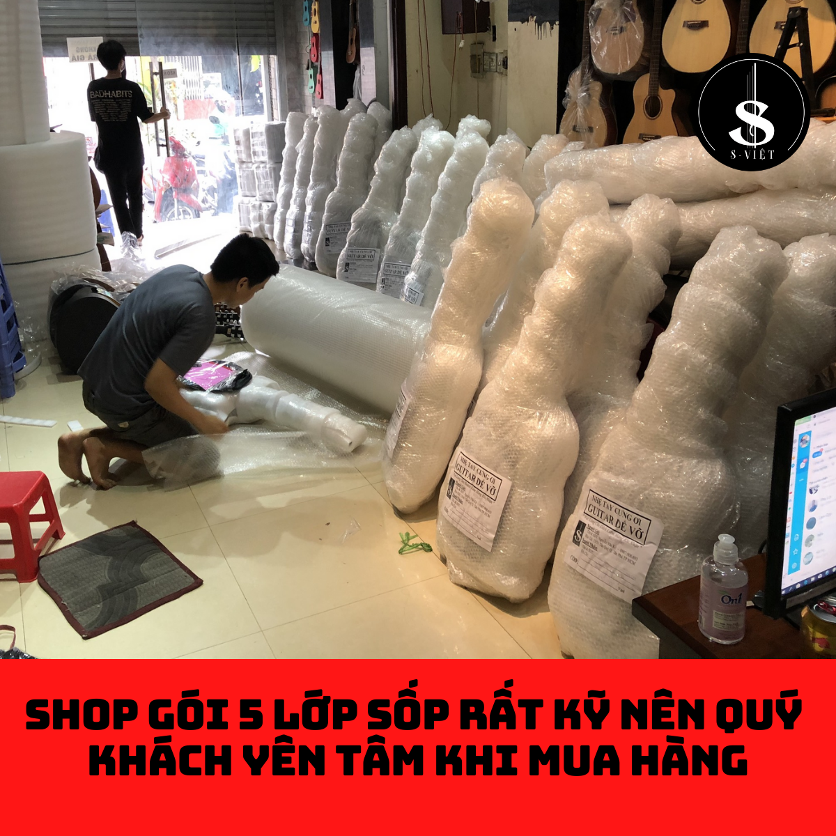 Trống cajon giá rẻ gỗ thịt, snare dây tem cao cấp chính hãng S Việt mã SR03